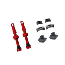 Aluminum Cycling Valves Nozzle For Tubeless Bike Tires,-Red