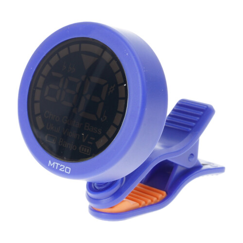 Clip On Electric Guitar Tuner LCD Display 360-Blue Battery type