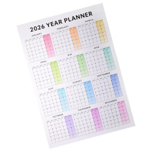 2026 Wall Mounted Calendar Yearly Planner Dated 2026 Full Year