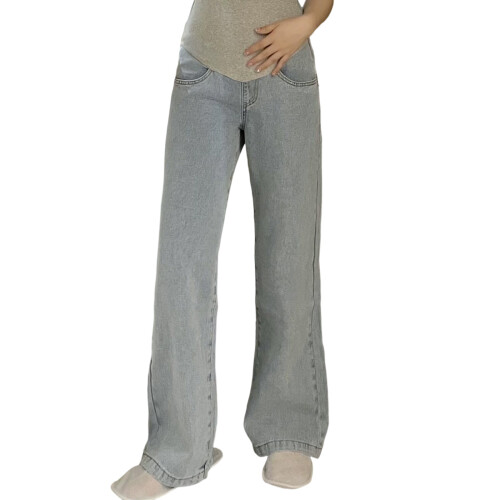 Comfort Optimized Maternity Wear with Supportive-light blue M