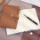 PU Leather Notebook 300 Pages Lined Ribbon Bookmarks-Blue 5