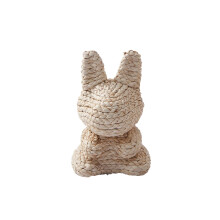 8Inch Charming Woven Rattan Easter Rabbit Decoration - Cute Festive Tabletop Home Accent for Spring & Holiday Decor