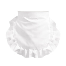 Rüschenschürze für Damen – Weiß, Spandex, verstellbar