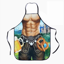 Bayerische Lederhosen-Schürze für Herren, Baumwolle, Einheitsgröße