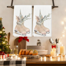 Polyester handdoek met spookmotief, wit, 40x60 cm