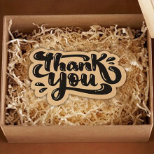 150 Pcs Thank You Card Baby 9.00X5.40X0.10CM Khaki