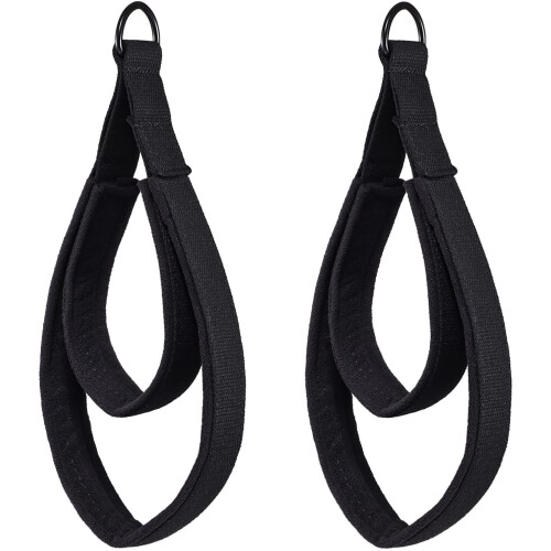 Pilates-Doppelschlaufengurte mit D-Ring und Polsterung (2 Stück)