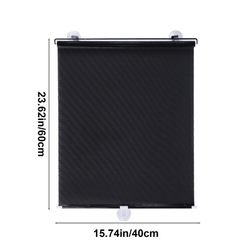 Estor enrollable retráctil de 40x60 cm, color negro, para ventanas. 2