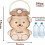 Kawaii Bear Water Bottle 34oz Leakproof with Strap 2