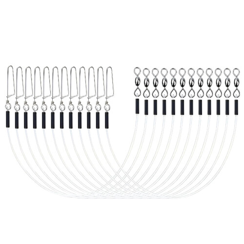 Fluorocarbon fishing leader line set