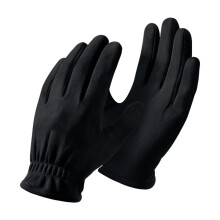 Gants de travail en cuir noir pour écrans tactiles, taille L