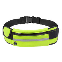 Cinturón reflectante para correr con soporte para teléfono – Ajustable