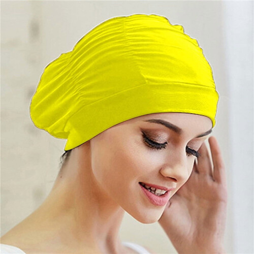 Nylon-Badekappe für langes Haar – Unisex-Stretch-Badekappe