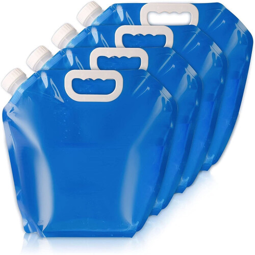 5L Backpack Water Bag Blue – Leakproof, Freezable, 4-Piece