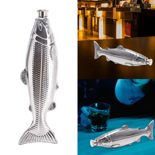 Fischförmiger Edelstahl-Flachmann (142 ml) 1