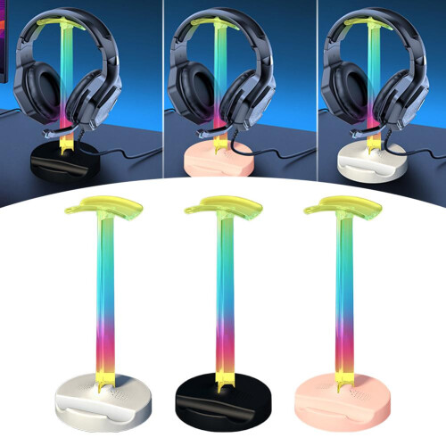 Supporto per cuffie RGB per gaming e utilizzo su desktop. 2