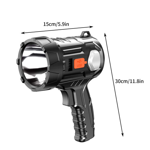Rechargeable LED Spotlight Flashlight – Solar & USB 2