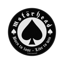 Motorhead Patch Born to Lose Band Logo Official New Black Cotton Sew On Circular