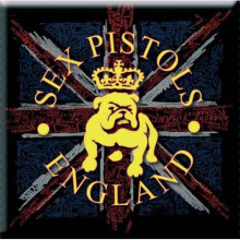 Sex Pistols Bull Dog & Flag new Official 76mm x 76mm Fridge Magnet
