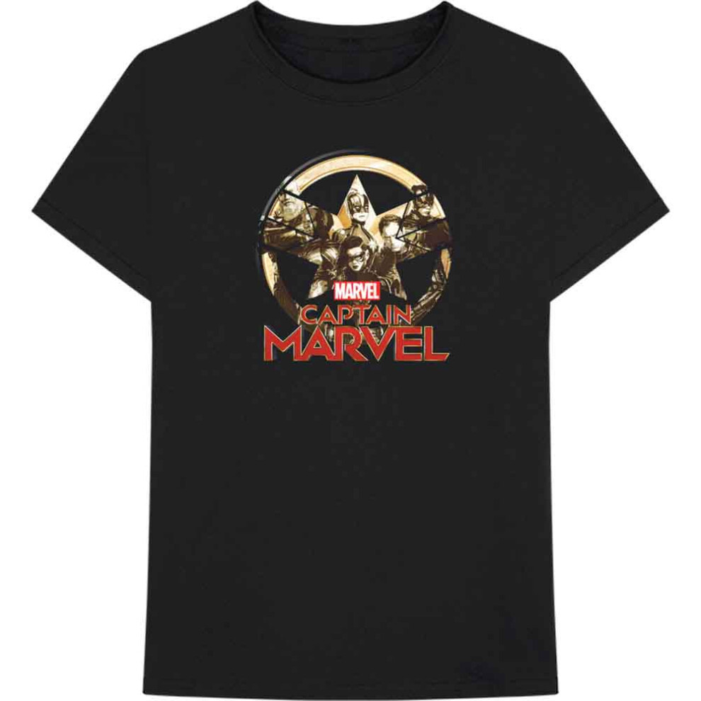 Marvel (Xl, ) Captain Characters T Shirt Black