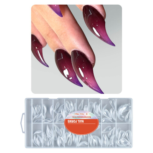 160Pcs Multi Size Clear Nail Extension Molds Customizable-04