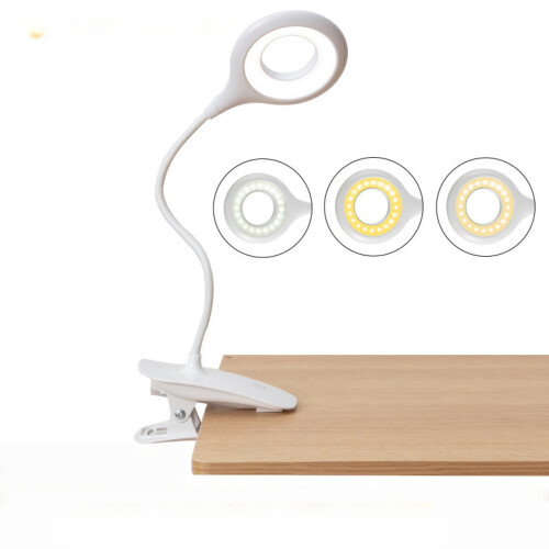 Lampe de lecture LED à pince, à intensité variable, lampe de table avec protection oculaire A(FPK12)