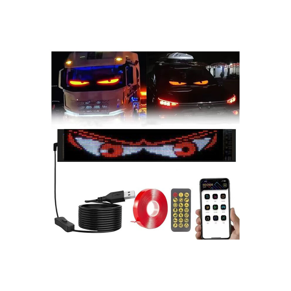 2025 New Models Truck Devil Eye Led Matrix Pixel Panel Soft Foldable Ing Graffiti Scrolling Stick Up Text Boar Futuristic Led Display Light 9148293856438