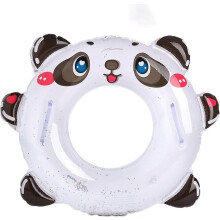 Opblaasbare zwemband met pailletten, schattige panda, transparante zwemband met handvat, verdikt waterspeelgoed