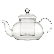 Hitzebeständige Glas-Teekanne mit Filter, Teeservice für sechs Personen, Borosilikatglas, 600 ml