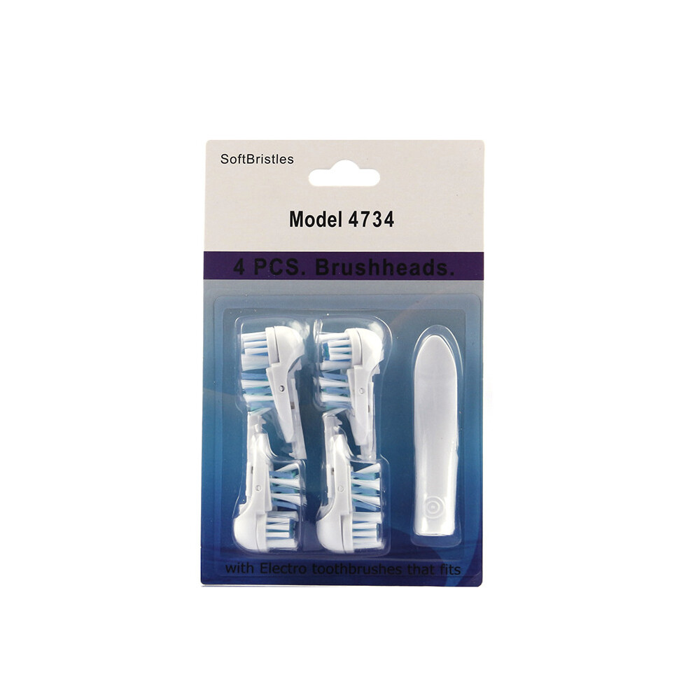 4 PCS/Set Multi-directional Electric Replacement Toothbrush Head for Oral B 3733 4732 4734