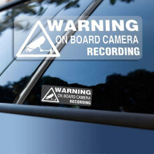 Stickers 5 x Warning CAMERA RECORDING Signs Protected By Car Van Boat Taxi Secure Security Protection Safety Alarm