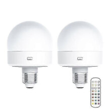 Wiederaufladbare USB-Glühbirne mit Fernbedienung, Timer, dimmbar, einfach zu installieren, batteriebetrieben, E27-Fassung, RGB-Lampe
