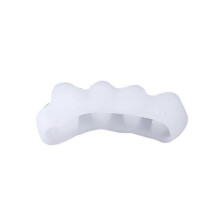 Sparateur d'orteil en silicone blanc 2 branches, correcteur d'orteil en oignon, superposition, orteil incurv, orteil martel, orteil griff,