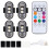 4PCS Wireless LED Strobe Lights with Remote Control, 8 Colors USB Charing Waterproof Emergency Warning Lights 1