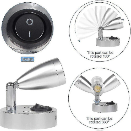 τεμάχια 3w 12v φως ανάγνωσης LED για σκάφος, τροχόσπιτο, τροχόσπιτο, αυτοκίνητο, με 2