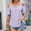Women's Short-Sleeved Casual Off-Shoulder Top,-White S 5
