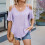 Women's Short-Sleeved Casual Off-Shoulder Top,-White S 6
