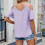 Women's Short-Sleeved Casual Off-Shoulder Top,-White S 7