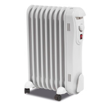 Prem-I-Air White 9 Fin 2kW Oil Filled Radiator with Castors
