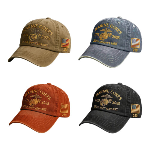 Multiuse Baseball Cap for Adult 250th Marine Corps-3 1