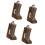 MultiFunctional Footwear Organizer Dust Proof Clear PVC-brown 1
