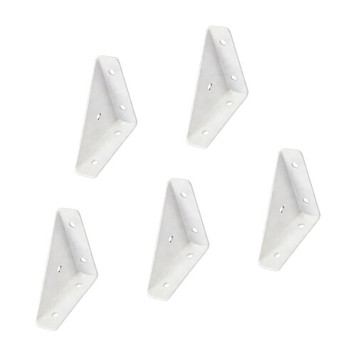 Rust Resistant Metal Corner Brace for Long Lasting-White