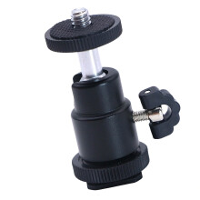ABS Ball Head Hot Shoe Stand Adapter voor 360 graden rotatie Fit