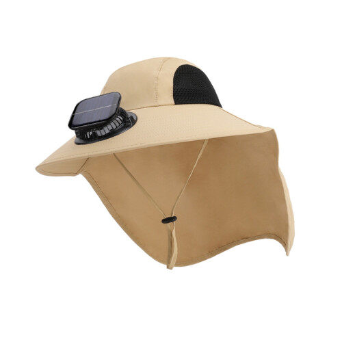 Adjustable Solar Charging Fisherman Cap Waterproof Wide Brim-KH