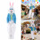 Osterhasen-Kostüm-Shirt, Weste, Overalls, Handschuhe,-M 3
