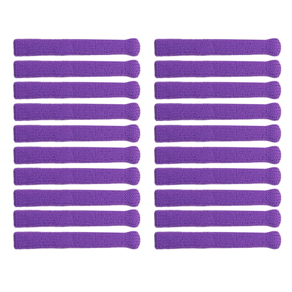Purple 10Pairs Eyeglasses Temple Tips Sleeve Protectors Knitted