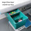 Portable Triple Compartment Craft and Sewing Tool Box-Green 4