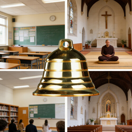 Engraved Large Easy Hanging Bell with Rings for Quick-4 inches 2