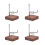 4Pieces Contemporary Craft Showcases Stand Metal Frame-walnut 1