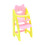 Chaise haute miniature pour bébé, échelle 1/12,-rosejaune 1
